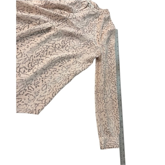 Joie Peterson Silk Snake Print Blouse Pink Size Small - Picture 10 of 11